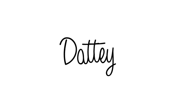 Make a beautiful signature design for name Dattey. With this signature (Angelique-Rose-font-FFP) style, you can create a handwritten signature for free. Dattey signature style 5 images and pictures png