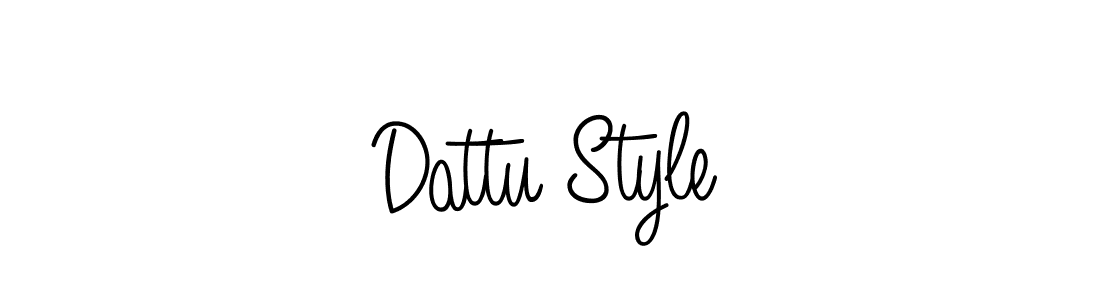 Design your own signature with our free online signature maker. With this signature software, you can create a handwritten (Angelique-Rose-font-FFP) signature for name Dattu Style. Dattu Style signature style 5 images and pictures png