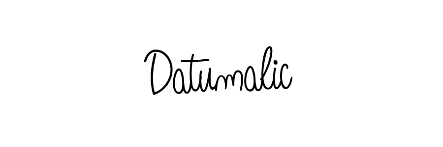 Design your own signature with our free online signature maker. With this signature software, you can create a handwritten (Angelique-Rose-font-FFP) signature for name Datumalic. Datumalic signature style 5 images and pictures png