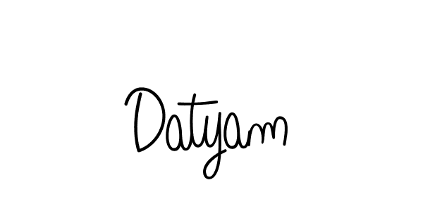 Make a beautiful signature design for name Datyam. With this signature (Angelique-Rose-font-FFP) style, you can create a handwritten signature for free. Datyam signature style 5 images and pictures png