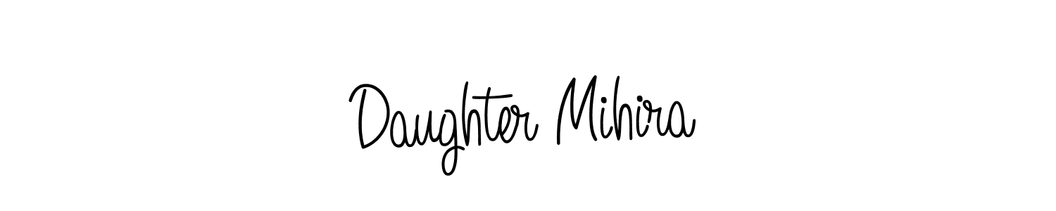 Use a signature maker to create a handwritten signature online. With this signature software, you can design (Angelique-Rose-font-FFP) your own signature for name Daughter Mihira. Daughter Mihira signature style 5 images and pictures png