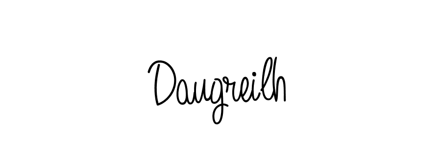 You should practise on your own different ways (Angelique-Rose-font-FFP) to write your name (Daugreilh) in signature. don't let someone else do it for you. Daugreilh signature style 5 images and pictures png