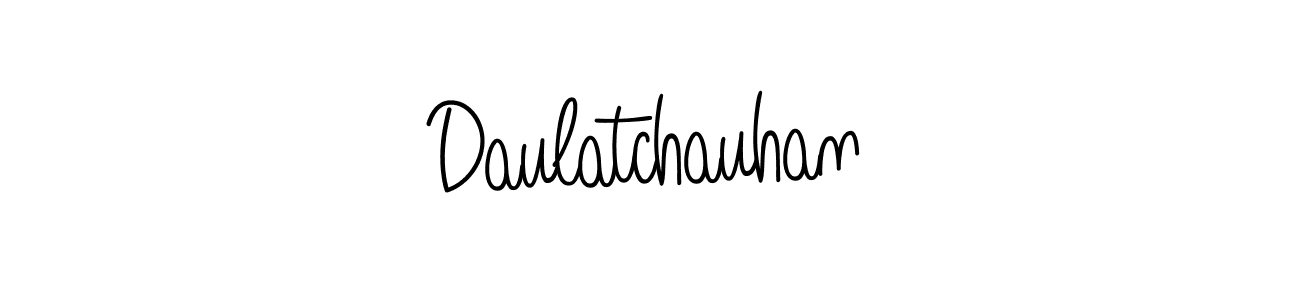 You should practise on your own different ways (Angelique-Rose-font-FFP) to write your name (Daulatchauhan) in signature. don't let someone else do it for you. Daulatchauhan signature style 5 images and pictures png