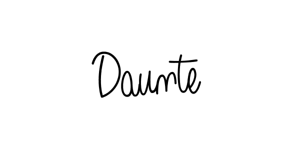 Make a beautiful signature design for name Daunte. With this signature (Angelique-Rose-font-FFP) style, you can create a handwritten signature for free. Daunte signature style 5 images and pictures png