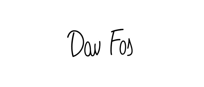 Make a beautiful signature design for name Dav Fos. With this signature (Angelique-Rose-font-FFP) style, you can create a handwritten signature for free. Dav Fos signature style 5 images and pictures png