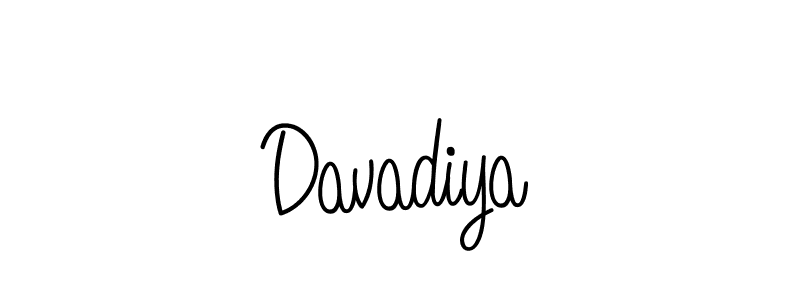 Design your own signature with our free online signature maker. With this signature software, you can create a handwritten (Angelique-Rose-font-FFP) signature for name Davadiya. Davadiya signature style 5 images and pictures png