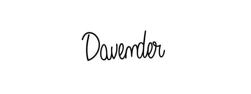 Create a beautiful signature design for name Davender. With this signature (Angelique-Rose-font-FFP) fonts, you can make a handwritten signature for free. Davender signature style 5 images and pictures png