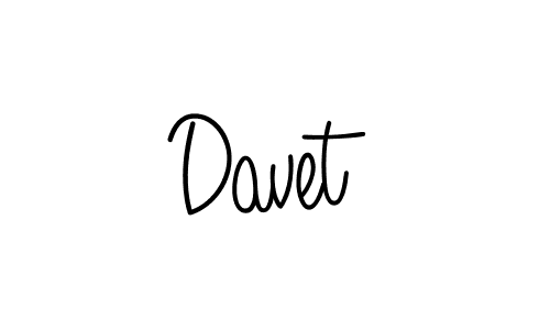How to make Davet name signature. Use Angelique-Rose-font-FFP style for creating short signs online. This is the latest handwritten sign. Davet signature style 5 images and pictures png