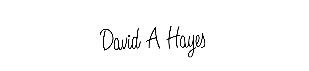 How to make David A Hayes name signature. Use Angelique-Rose-font-FFP style for creating short signs online. This is the latest handwritten sign. David A Hayes signature style 5 images and pictures png