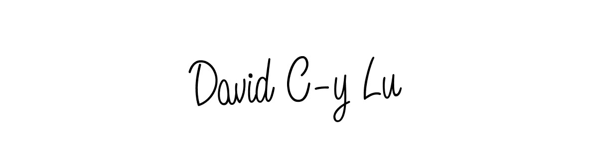 You should practise on your own different ways (Angelique-Rose-font-FFP) to write your name (David C-y Lu) in signature. don't let someone else do it for you. David C-y Lu signature style 5 images and pictures png