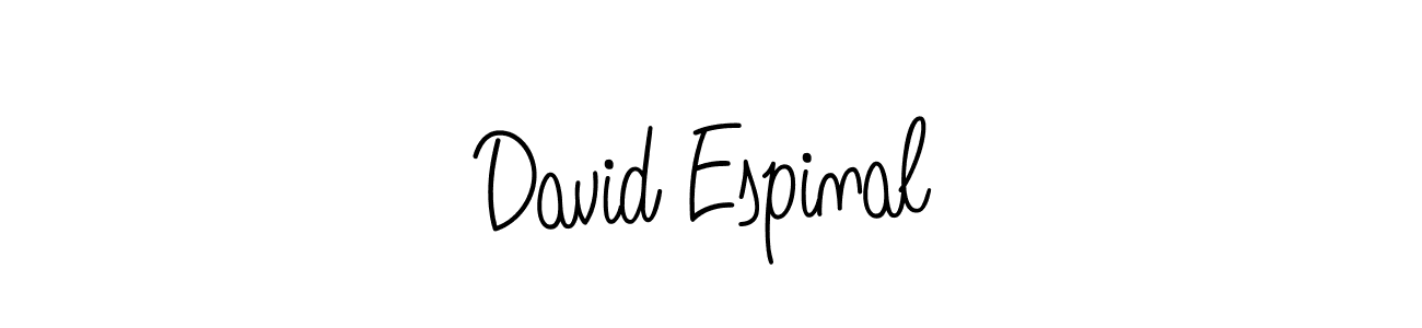 You should practise on your own different ways (Angelique-Rose-font-FFP) to write your name (David Espinal) in signature. don't let someone else do it for you. David Espinal signature style 5 images and pictures png