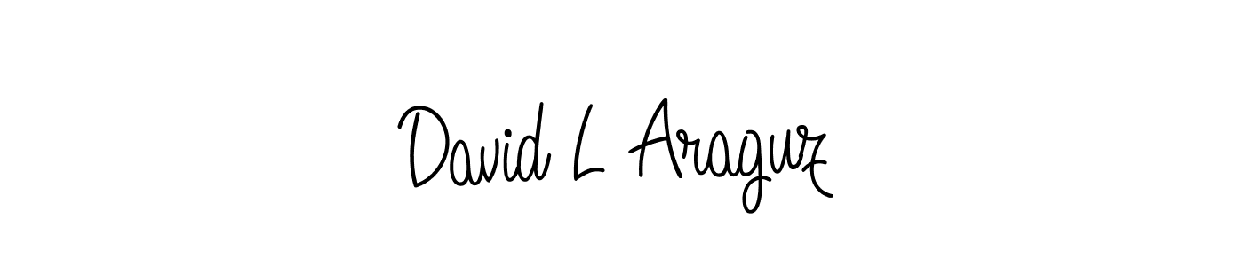 Design your own signature with our free online signature maker. With this signature software, you can create a handwritten (Angelique-Rose-font-FFP) signature for name David L Araguz. David L Araguz signature style 5 images and pictures png