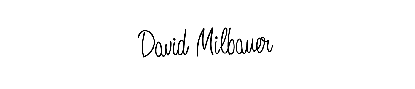 The best way (Angelique-Rose-font-FFP) to make a short signature is to pick only two or three words in your name. The name David Milbauer include a total of six letters. For converting this name. David Milbauer signature style 5 images and pictures png