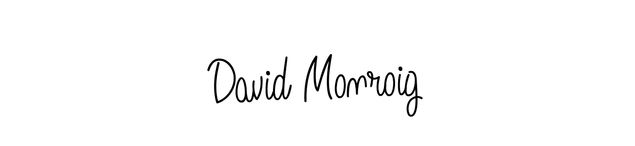 David Monroig stylish signature style. Best Handwritten Sign (Angelique-Rose-font-FFP) for my name. Handwritten Signature Collection Ideas for my name David Monroig. David Monroig signature style 5 images and pictures png