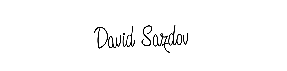 How to make David Sazdov name signature. Use Angelique-Rose-font-FFP style for creating short signs online. This is the latest handwritten sign. David Sazdov signature style 5 images and pictures png