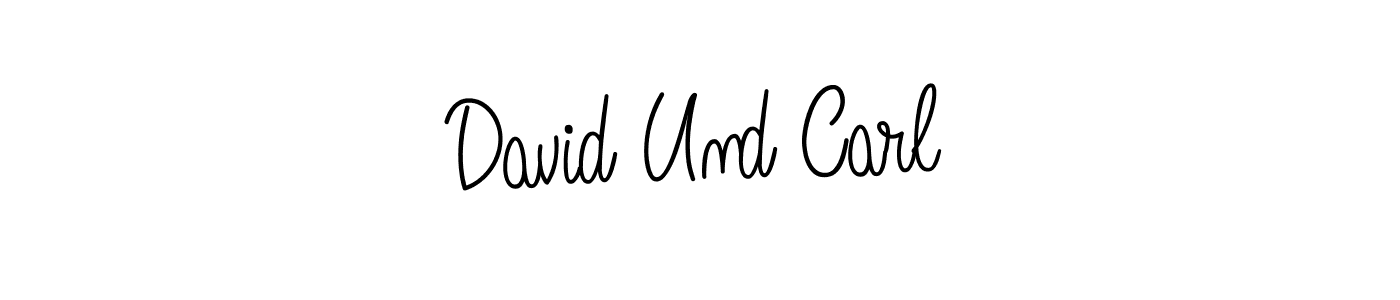 How to make David Und Carl name signature. Use Angelique-Rose-font-FFP style for creating short signs online. This is the latest handwritten sign. David Und Carl signature style 5 images and pictures png