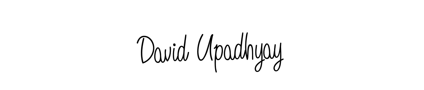 David Upadhyay stylish signature style. Best Handwritten Sign (Angelique-Rose-font-FFP) for my name. Handwritten Signature Collection Ideas for my name David Upadhyay. David Upadhyay signature style 5 images and pictures png