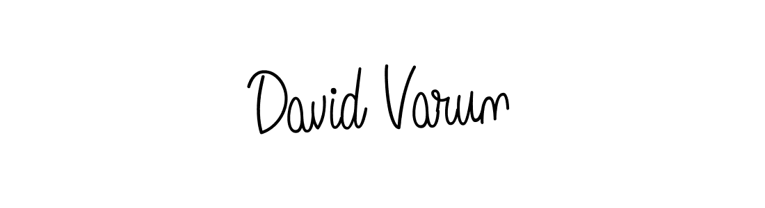 Use a signature maker to create a handwritten signature online. With this signature software, you can design (Angelique-Rose-font-FFP) your own signature for name David Varun. David Varun signature style 5 images and pictures png