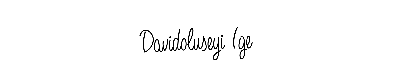 How to make Davidoluseyi Ige name signature. Use Angelique-Rose-font-FFP style for creating short signs online. This is the latest handwritten sign. Davidoluseyi Ige signature style 5 images and pictures png