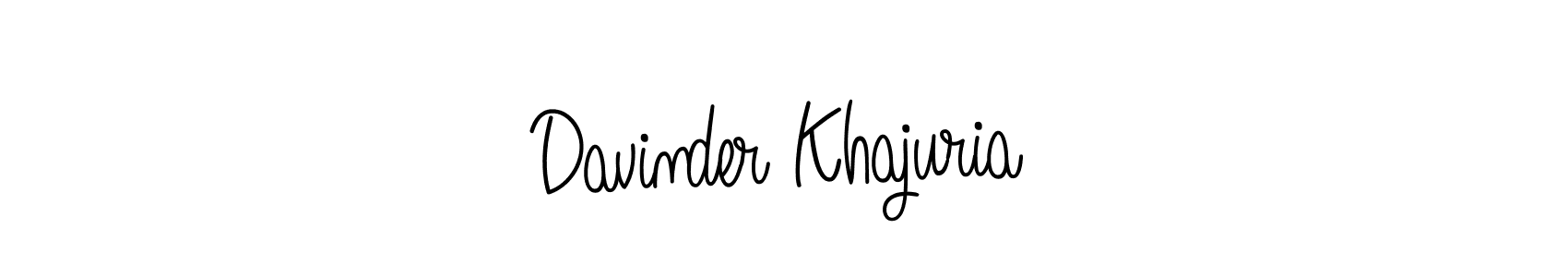 Design your own signature with our free online signature maker. With this signature software, you can create a handwritten (Angelique-Rose-font-FFP) signature for name Davinder Khajuria. Davinder Khajuria signature style 5 images and pictures png