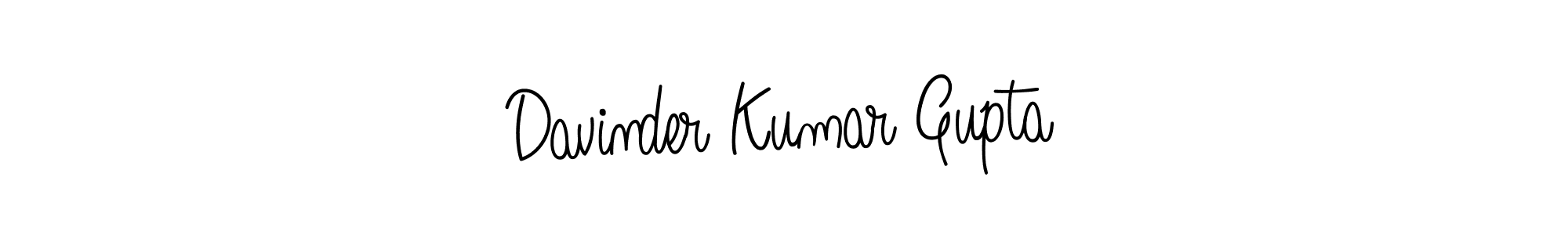 Use a signature maker to create a handwritten signature online. With this signature software, you can design (Angelique-Rose-font-FFP) your own signature for name Davinder Kumar Gupta. Davinder Kumar Gupta signature style 5 images and pictures png