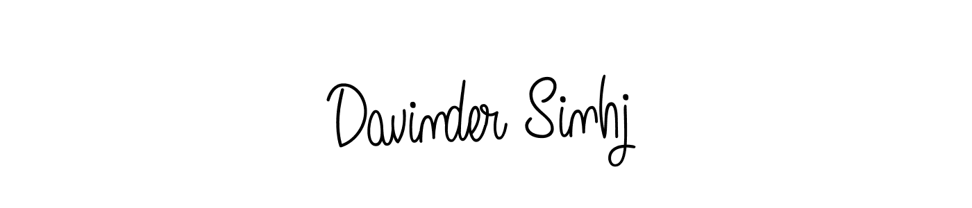 How to make Davinder Sinhj name signature. Use Angelique-Rose-font-FFP style for creating short signs online. This is the latest handwritten sign. Davinder Sinhj signature style 5 images and pictures png