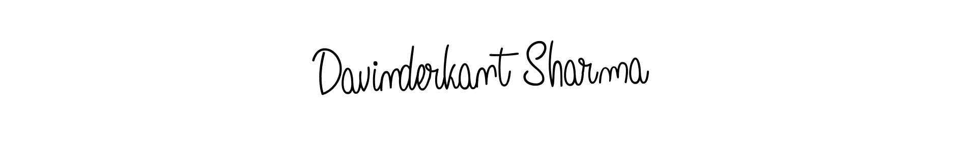 Use a signature maker to create a handwritten signature online. With this signature software, you can design (Angelique-Rose-font-FFP) your own signature for name Davinderkant Sharma. Davinderkant Sharma signature style 5 images and pictures png