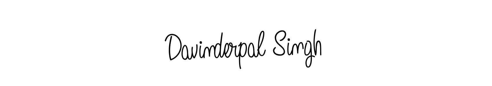 Make a beautiful signature design for name Davinderpal Singh. With this signature (Angelique-Rose-font-FFP) style, you can create a handwritten signature for free. Davinderpal Singh signature style 5 images and pictures png