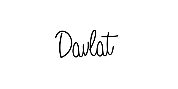 Make a beautiful signature design for name Davlat. With this signature (Angelique-Rose-font-FFP) style, you can create a handwritten signature for free. Davlat signature style 5 images and pictures png