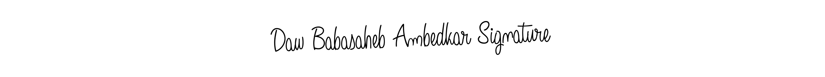 Use a signature maker to create a handwritten signature online. With this signature software, you can design (Angelique-Rose-font-FFP) your own signature for name Daw Babasaheb Ambedkar Signature. Daw Babasaheb Ambedkar Signature signature style 5 images and pictures png