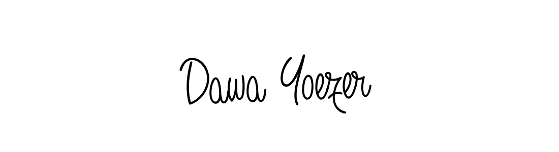 Design your own signature with our free online signature maker. With this signature software, you can create a handwritten (Angelique-Rose-font-FFP) signature for name Dawa Yoezer. Dawa Yoezer signature style 5 images and pictures png