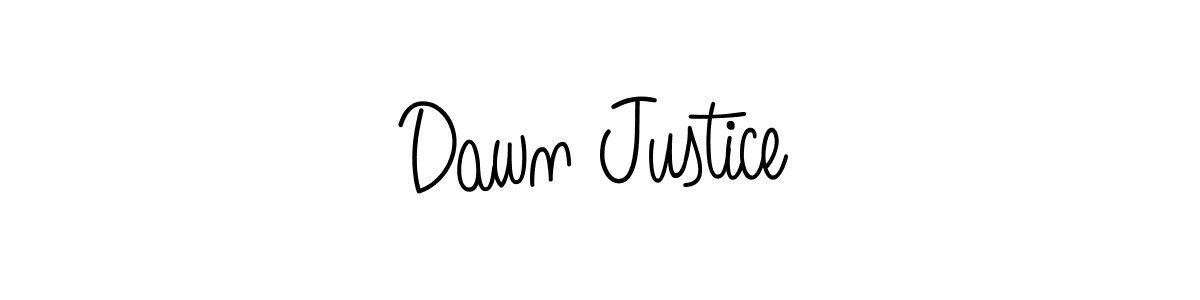 Dawn Justice stylish signature style. Best Handwritten Sign (Angelique-Rose-font-FFP) for my name. Handwritten Signature Collection Ideas for my name Dawn Justice. Dawn Justice signature style 5 images and pictures png