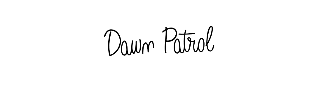 Use a signature maker to create a handwritten signature online. With this signature software, you can design (Angelique-Rose-font-FFP) your own signature for name Dawn Patrol. Dawn Patrol signature style 5 images and pictures png