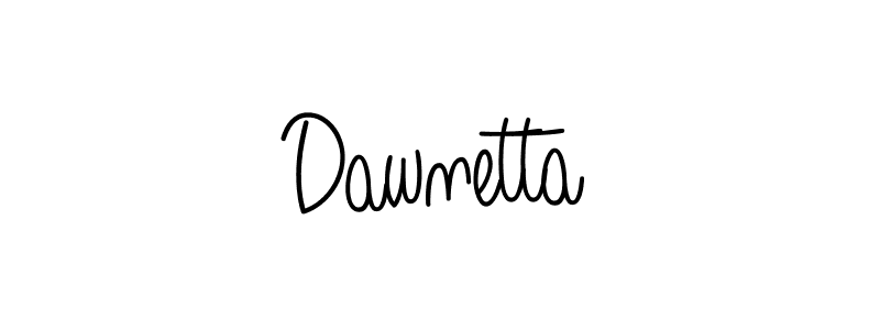 How to make Dawnetta name signature. Use Angelique-Rose-font-FFP style for creating short signs online. This is the latest handwritten sign. Dawnetta signature style 5 images and pictures png