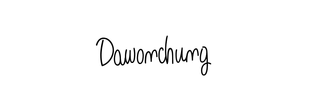 Angelique-Rose-font-FFP is a professional signature style that is perfect for those who want to add a touch of class to their signature. It is also a great choice for those who want to make their signature more unique. Get Dawonchung name to fancy signature for free. Dawonchung signature style 5 images and pictures png