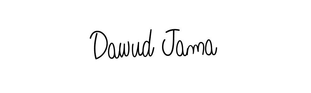 Dawud Jama stylish signature style. Best Handwritten Sign (Angelique-Rose-font-FFP) for my name. Handwritten Signature Collection Ideas for my name Dawud Jama. Dawud Jama signature style 5 images and pictures png