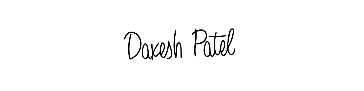 You should practise on your own different ways (Angelique-Rose-font-FFP) to write your name (Daxesh Patel) in signature. don't let someone else do it for you. Daxesh Patel signature style 5 images and pictures png