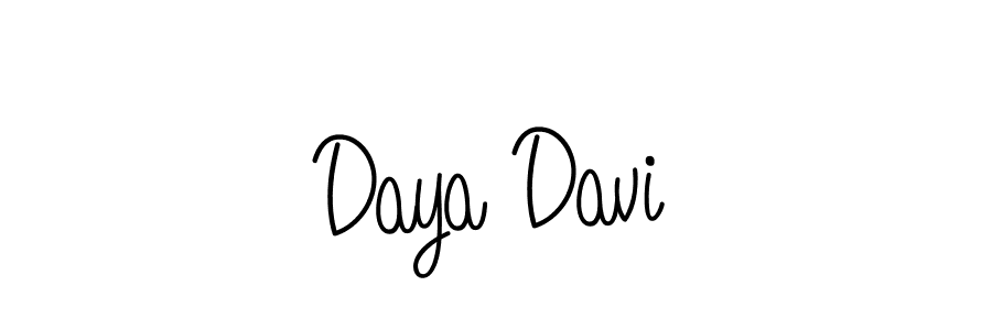 How to make Daya Davi name signature. Use Angelique-Rose-font-FFP style for creating short signs online. This is the latest handwritten sign. Daya Davi signature style 5 images and pictures png