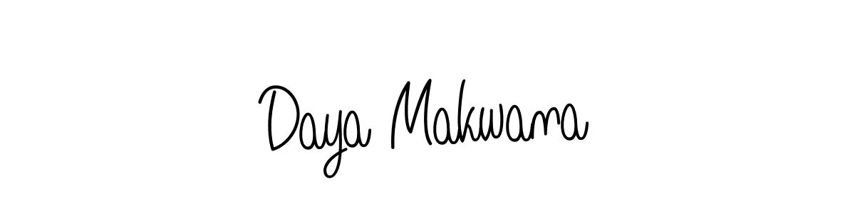 The best way (Angelique-Rose-font-FFP) to make a short signature is to pick only two or three words in your name. The name Daya Makwana include a total of six letters. For converting this name. Daya Makwana signature style 5 images and pictures png