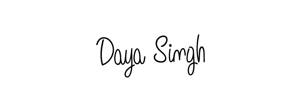 How to make Daya Singh name signature. Use Angelique-Rose-font-FFP style for creating short signs online. This is the latest handwritten sign. Daya Singh signature style 5 images and pictures png