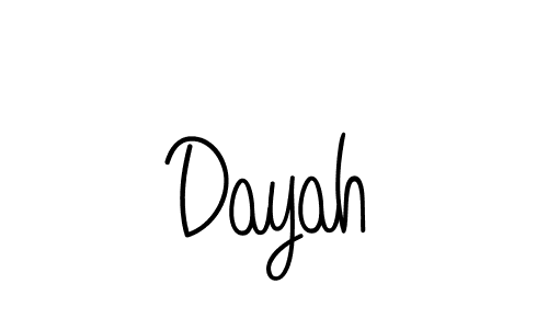 Make a beautiful signature design for name Dayah. With this signature (Angelique-Rose-font-FFP) style, you can create a handwritten signature for free. Dayah signature style 5 images and pictures png