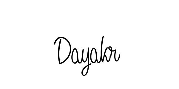 How to make Dayakr name signature. Use Angelique-Rose-font-FFP style for creating short signs online. This is the latest handwritten sign. Dayakr signature style 5 images and pictures png