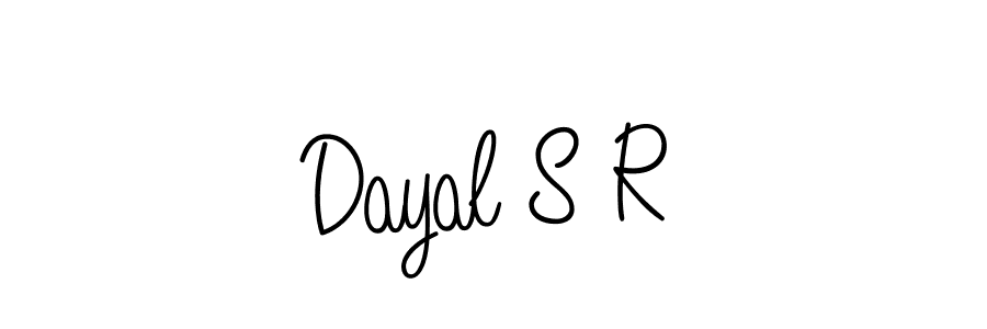 Use a signature maker to create a handwritten signature online. With this signature software, you can design (Angelique-Rose-font-FFP) your own signature for name Dayal S R. Dayal S R signature style 5 images and pictures png