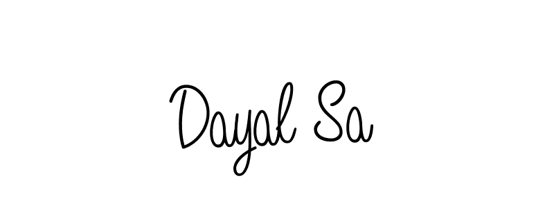 How to make Dayal Sa name signature. Use Angelique-Rose-font-FFP style for creating short signs online. This is the latest handwritten sign. Dayal Sa signature style 5 images and pictures png