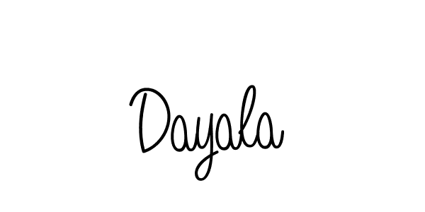 Use a signature maker to create a handwritten signature online. With this signature software, you can design (Angelique-Rose-font-FFP) your own signature for name Dayala. Dayala signature style 5 images and pictures png