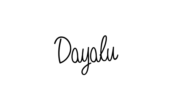 Use a signature maker to create a handwritten signature online. With this signature software, you can design (Angelique-Rose-font-FFP) your own signature for name Dayalu. Dayalu signature style 5 images and pictures png