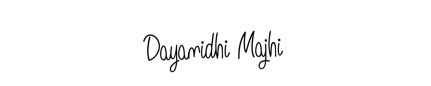 Create a beautiful signature design for name Dayanidhi Majhi. With this signature (Angelique-Rose-font-FFP) fonts, you can make a handwritten signature for free. Dayanidhi Majhi signature style 5 images and pictures png