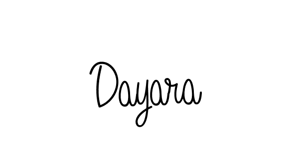 Use a signature maker to create a handwritten signature online. With this signature software, you can design (Angelique-Rose-font-FFP) your own signature for name Dayara. Dayara signature style 5 images and pictures png