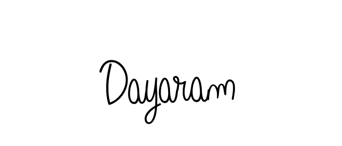 Make a beautiful signature design for name Dayaram. With this signature (Angelique-Rose-font-FFP) style, you can create a handwritten signature for free. Dayaram signature style 5 images and pictures png