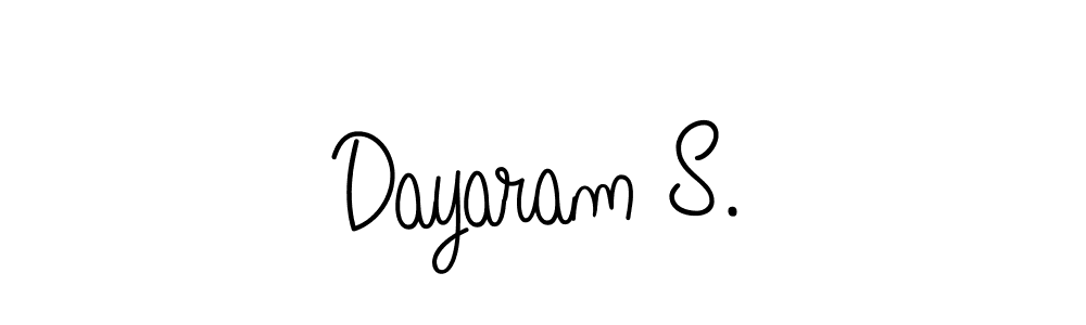 You should practise on your own different ways (Angelique-Rose-font-FFP) to write your name (Dayaram S.) in signature. don't let someone else do it for you. Dayaram S. signature style 5 images and pictures png